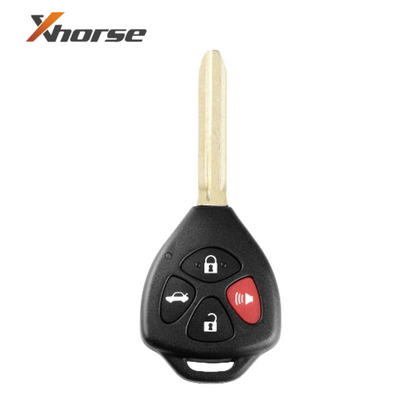 Xhorse XKTO02EN - Toyota Style / 4-Button Universal Remote Head Key for VVDI Key Tools (Wired)