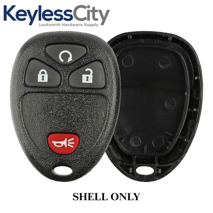 2007-2017 GM / 4-Button Keyless Entry Remote SHELL / PN: 22936098 / OUC60270 / Black (AFTERMARKET)