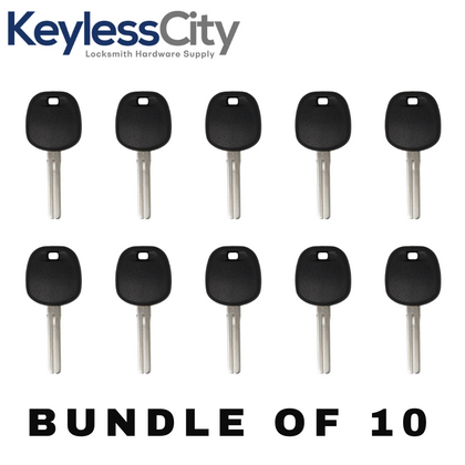 10 X 2001-2010 Lexus Short Blade Transponder Key TOY50 (4D) (AFTERMARKET) (BUNDLE OF 10)
