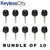 10 X 2001-2010 Lexus Short Blade Transponder Key TOY50 (4D) (AFTERMARKET) (BUNDLE OF 10)