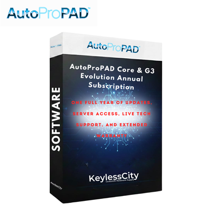 AutoProPAD Core & G3 Evolution Annual Subscription (One Full Year of Updates, Server Access, Live Tech Support, and Extended Warranty)