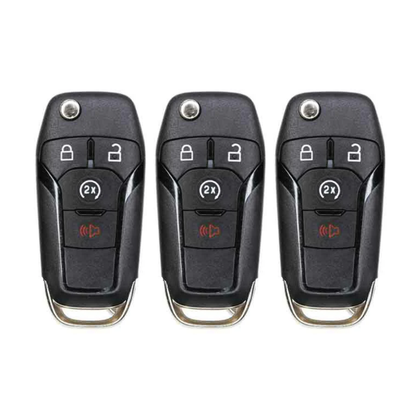 3 X 2013-2016 Ford Fusion Flip Key SHELL For N5F-A08TAA W/ Remote Start (AFTERMARKET)(Bundle of 3)