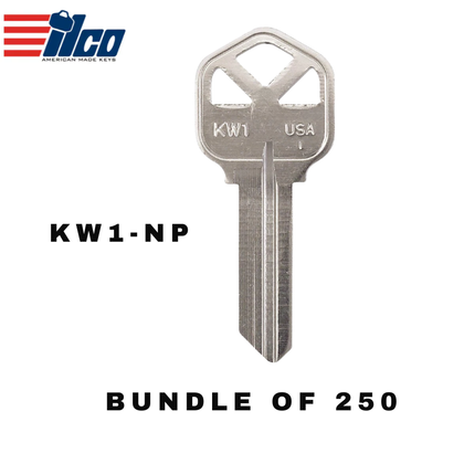 250 X Ilco - KW1-NP KWIKSET Key Blank (250 Pack)