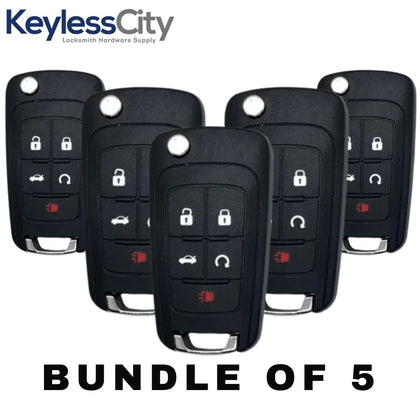 5 X 2010-2020 GM / 5-Button Flip Key / OHT01060512 (AFTERMARKET) (BUNDLE OF 5)