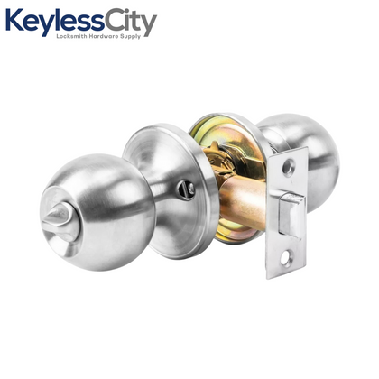 Schlage High Safety Tubular Mortise Cylinder Door Knob Lock - Satin Silver