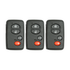 3 X 2007-2014 Toyota / 4-Button Remote Smart Key SHELL / HYQ14AAB (AFTERMARKET) (Bundle of 3)