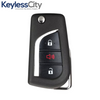2007 - 2016 Toyota / 3-Button Flip Key NEW STYLE / HYQ12BBY (G/ 4D67 Chip) (AFTERMARKET)