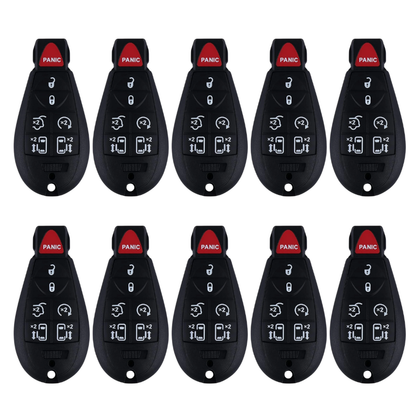 10 X 2008-2019 Chrysler Dodge VW / 7-Button Fobik Key / PN: 5026590 / IYZ-C01C / Keyless Go Fobik (AFTERMARKET) (BUNDLE OF 10)