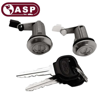 1972 - 1993 Mazda / MZ16 / X26 / X131 / Driver & Passenger Door Lock Cylinder Pair Coded Chrome DP-20-101 (ASP)