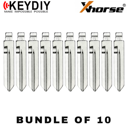 10 X KEYDIY - H75 / FO38 - Flip Key Blade - #19 - For Xhorse / Keydiy Universal Remote Flip Keys (BUNDLE OF 10)