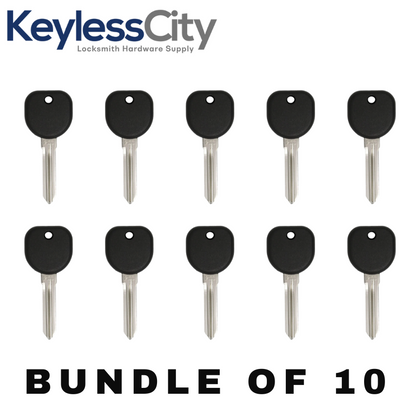 10 X 2004-2009  Buick Pontiac B107 / PT04 (PK3) - Z Keyway- Transponder Key (13 Chip) (AFTERMARKET) (BUNDLE OF 10)
