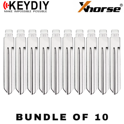 10 X KEYDIY - DA34 / NSN14 - Flip Key Blade - #22 - For Xhorse / Keydiy Universal Remote Flip Keys (BUNDLE OF 10)