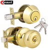 Kenaurd  - Premium Combo Lockset – Knob & Deadbolt – Polished Brass – PB – SC1