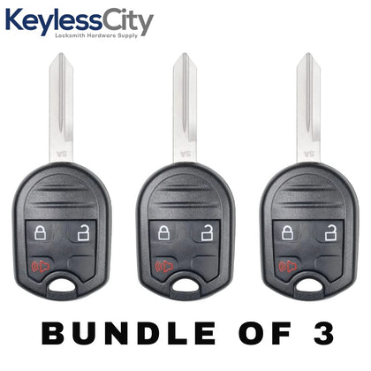 3 X 2003-2017 Ford Lincoln / 3-Button Remote Head Key / PN: 164-R8070 / CWTWB1U793 (AFTERMARKET) (BUNDLE OF 3)