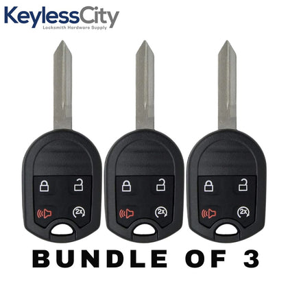 3 X 2009-2018 Ford F-Series Explorer / 4-Button Remote Head Key / OUC6000022 / (AFTERMARKET) (BUNDLE OF 3)
