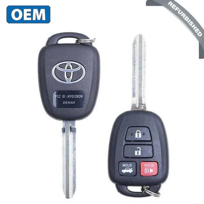 2014-2019 Toyota Camry Corolla / 4-Button Remote Head Key / PN: 89070-06421 / HYQ12BDM (H Chip) (OEM Refurb)