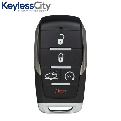 2019-2023 Ram 1500 Pickup / 5-Button Smart Key / PN: 68291690AE / OHT-4882056 / W/ Air Suspension / Silver Stripe (AFTERMARKET)