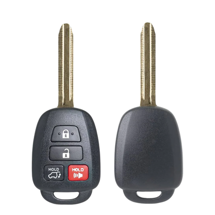 2 X 2013-2019 Toyota RAV4 Highlander / 4-Button Remote Head Key / GQ4-52T (H Chip) (AFTERMARKET) (BUNDLE OF 2)