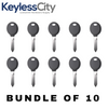 10 X Chrysler/ Dodge/ Jeep Y160 Transponder Key (4D64) (AFTERMARKET) (BUNDLE OF 10)