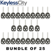 25 X 1998-2015 Toyota / 3-Button Remote Head Key SHELL TR47 / HYQ12BBT HYQ1512Y (Bundle of 25)