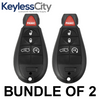 2 X 2008-2013 Chrysler Dodge / 5-Button Fobik Key / M3N5WY783X (AFTERMARKET) (BUNDLE OF 2)