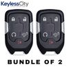 2 X 2019-2022 GMC Sierra / 5-Button Smart Key / PN: 13591396 / HYQ1EA (BUNDLE OF 2)