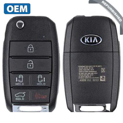 2019-2021 Kia Sedona / 6-Button Flip Key / PN: 95430-A9350 / TQ8-RKE-4F37 (YP PE 6BT) (OEM Refurb)