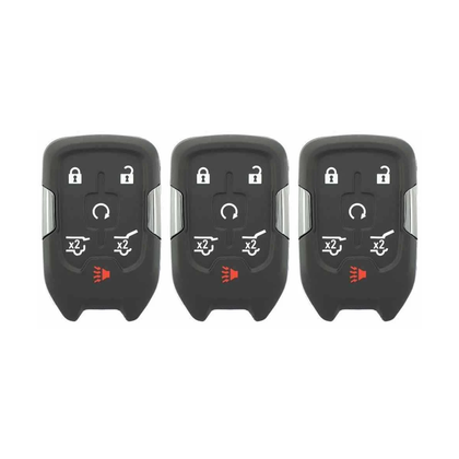 3 X 2015-2020 GM / 6-Button Smart Key SHELL / PN: 13584513 / HYQ1AA, HYQ1EA (AFTERMARKET) (Bundle of 3)