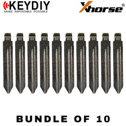10 X KEYDIY - Y157 / Y159 - Flip Key Blade - #04 - For Xhorse / Keydiy Universal Remote Flip Keys (BUNDLE OF 10)