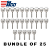 25 X Ilco - B102 - P1113 - GM - Metal Key Blank (BUNDLE OF 25)