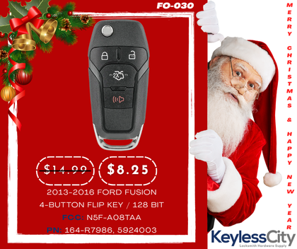 2013-2016 Ford Fusion / 4-Button Flip Key / 128 Bit / N5F-A08TAA (AFTERMARKET)