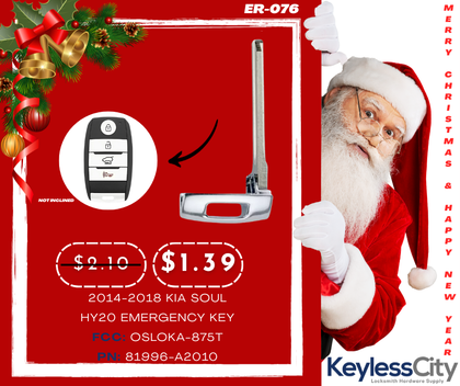 2014-2018 Kia Soul / Emergency Key / HY20 / PN: 81996-A2010 (AFTERMARKET)