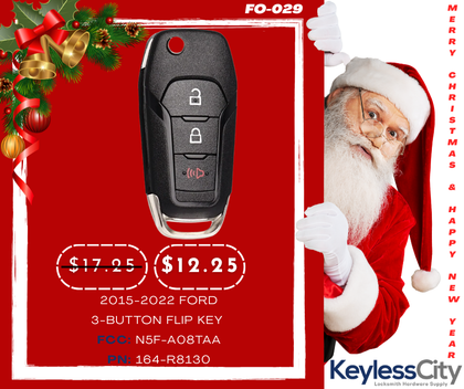 2015-2022 Ford / 3-Button Flip Key / PN: 164-R8130 / N5F-A08TAA (AFTERMARKET)