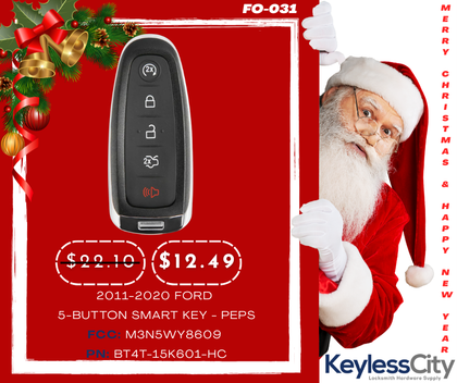 2011-2020 Ford / 5-Button PEPS Smart Key / PN: BT4T-15K601-HC / M3N5WY8609 (AFTERMARKET)