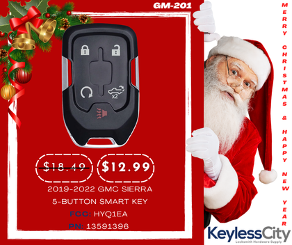 2019-2022 GMC Sierra / 5-Button Smart Key / PN: 13591396 / HYQ1EA