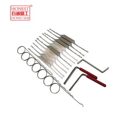 HONEST - 17Pcs Wave Brush Hook Picks Locksmith Tools Lock Pick