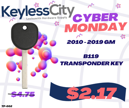 2010 - 2019 GM B119 Transponder Key (AFTERMARKET)