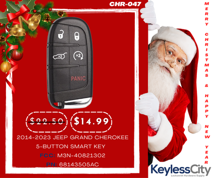 2014-2023 Jeep Grand Cherokee / 5-Button Smart Key / PN: 68143505AC / M3N-40821302 (AFTERMARKET)