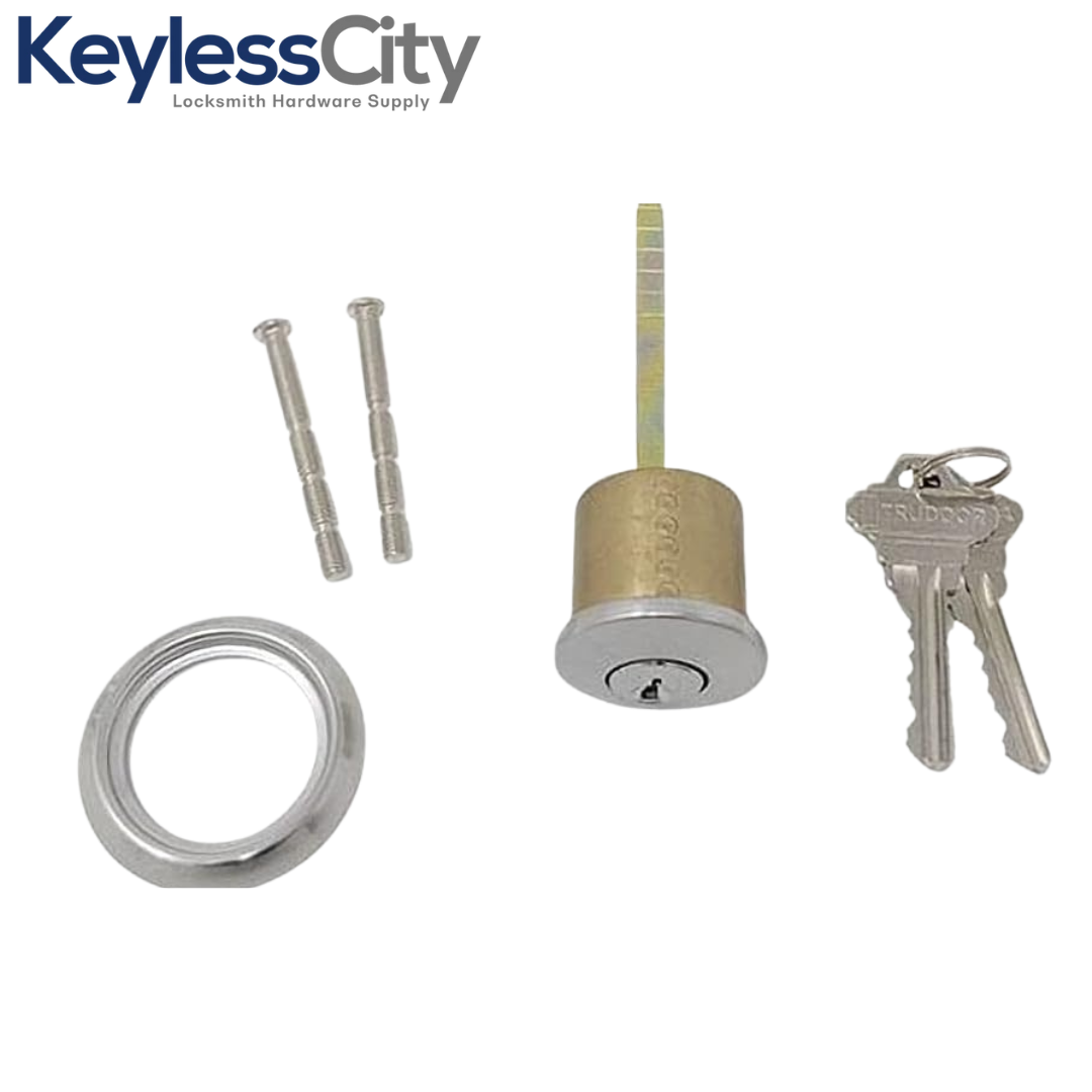 Key Stem Rim Lock Schlage Premium Rim Cylinder - 26D - Satin Chrome – Keyless City