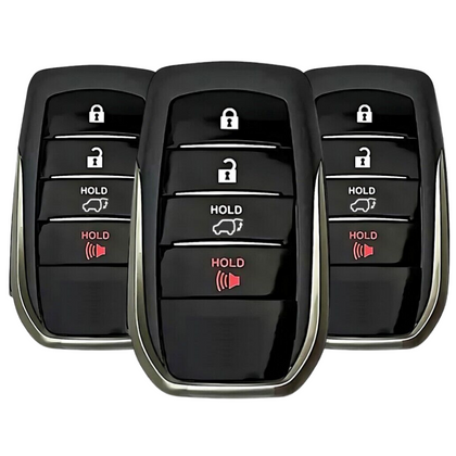 3 X 2018-2019 Toyota Land Cruiser / 4-Button Smart Key / PN: 89904-0E120 / HYQ14FBA (AG Board 2110) (AFTERMARKET) (BUNDLE OF 3)