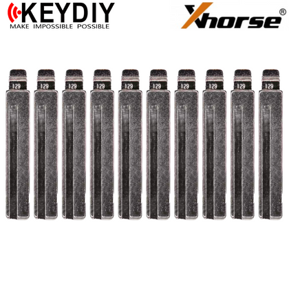 10 X KEYDIY - HY18 - Flip Key Blade - #129 - For Xhorse / Keydiy Universal Remote Flip Keys (BUNDLE OF 10)