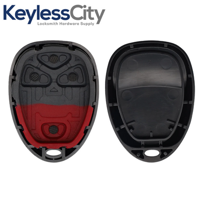 2007-2017 GM / 4-Button Keyless Entry Remote SHELL / PN: 22936098 / OUC60270 / Black (AFTERMARKET)