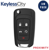 10 X 2010-2019 GM / 5-Button Flip Key / PEPS / PN: 13504199 / OHT01060512 / HU100 / PEPS (AFTERMARKET) (BUNDLE OF 10)