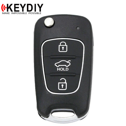 KEYDIY - Hyundai / Kia Style - 3-Button Flip Key Blank w/ Integrated Chip (KD-NB04 )
