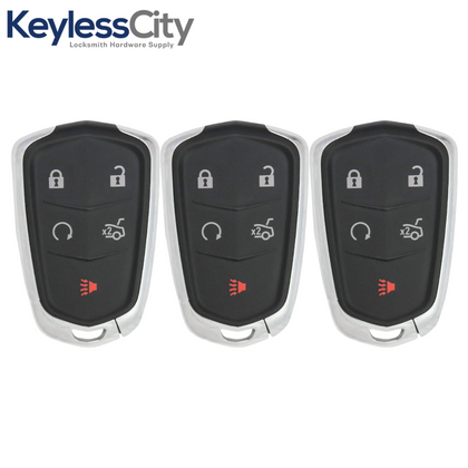 3 X 2014-2019 Cadillac / 5-Button Smart Key / PN: 13580811 / HYQ2AB (AFTERMARKET) (BUNDLE OF 3)