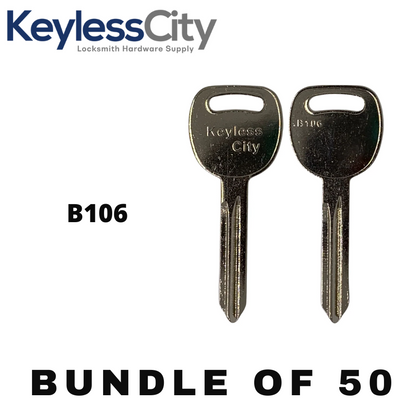 50 X  B106 / P1115 - GM Key Blank - Test Key Blade (AFTERMARKET) (BUNDLE OF 50)