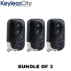 3 X 2006-2012 Lexus / 4-Button Remote Smart Key SHELL / HYQ14AAB HYQ14ACX HYQ14AAF (AFTERMARKET) (Bundle of 3)