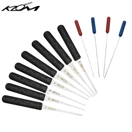 KLOM - 12-Piece Broken Key Extractor Tool Kit – Professional Lock Removal Hooks & Needle Set