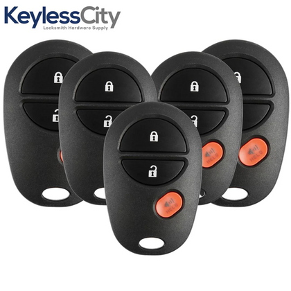 5 X 2004-2018 Toyota / 3-Button Keyless Entry Remote / PN: 89742-AE010 / GQ43VT20T (AFTERMARKET) (BUNDLE OF 5)
