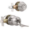 Schlage Premium Combo Lockset – Knob & Deadbolt – Satin Silver